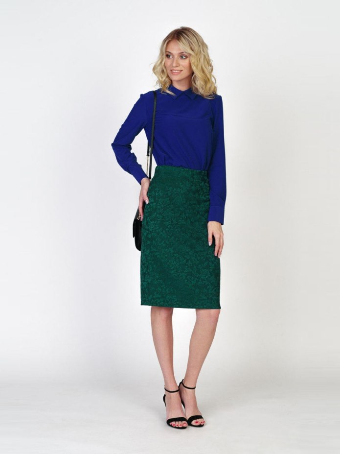 Юбка с широким поясом