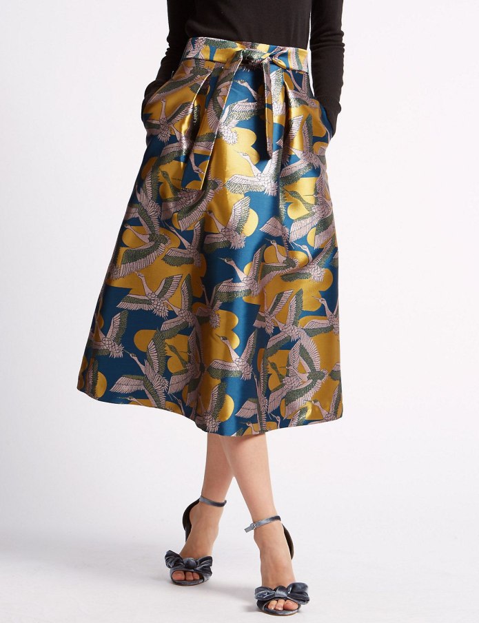 Юбка из жаккардовой ткани