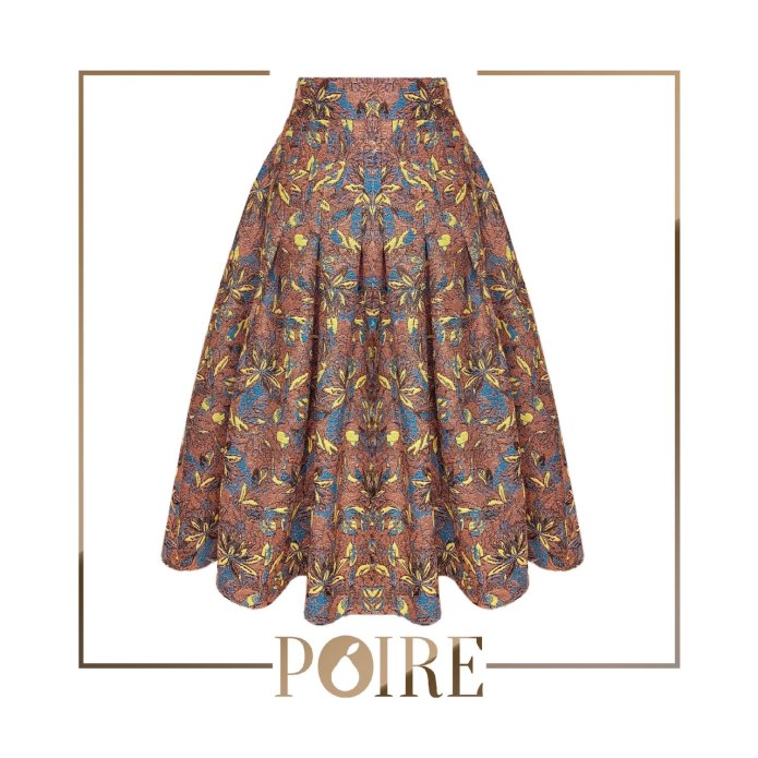 Пышная юбка из жаккарда