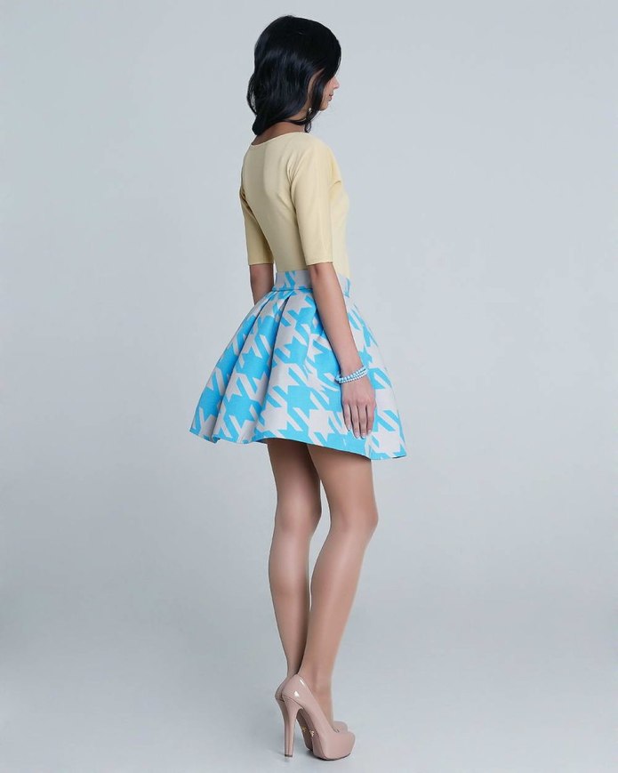 Юбка котон зеленая коттон