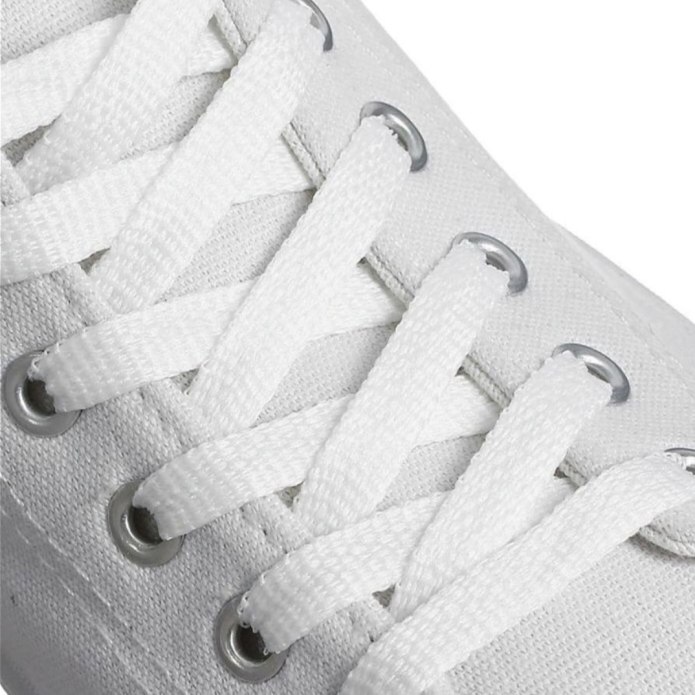 Шнурки 120см.плоские белый 7мм 1512843