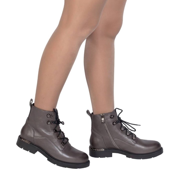 Ботинки высокие серые Рандеву