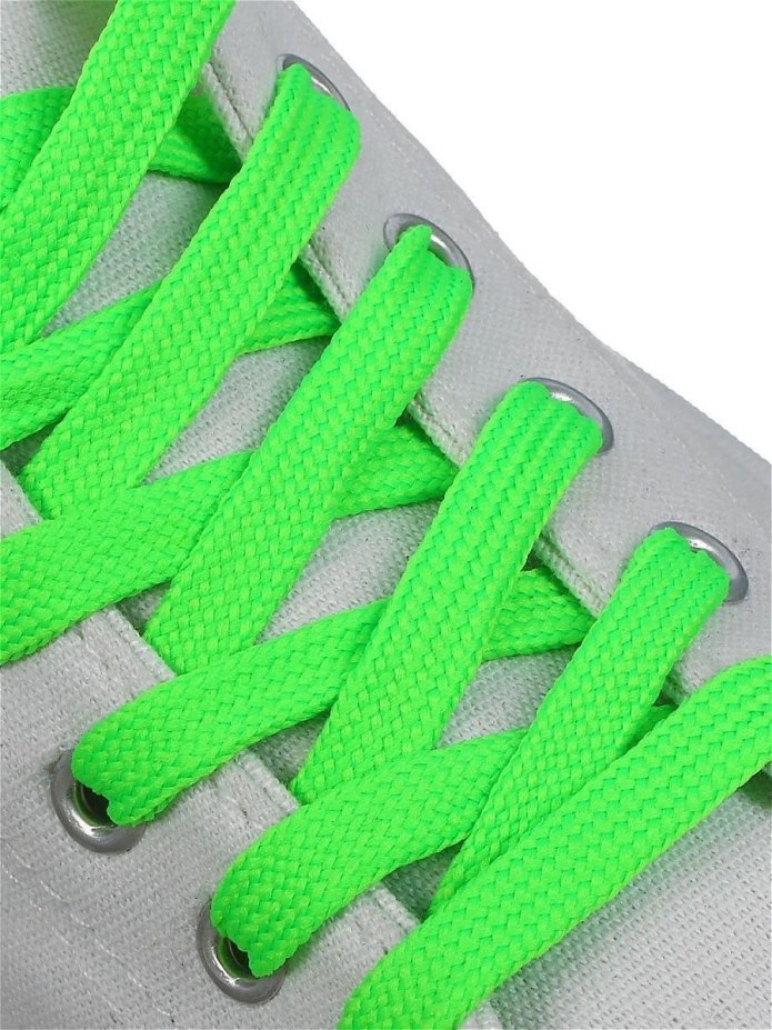 Шнурки плоские 120см - зеленые