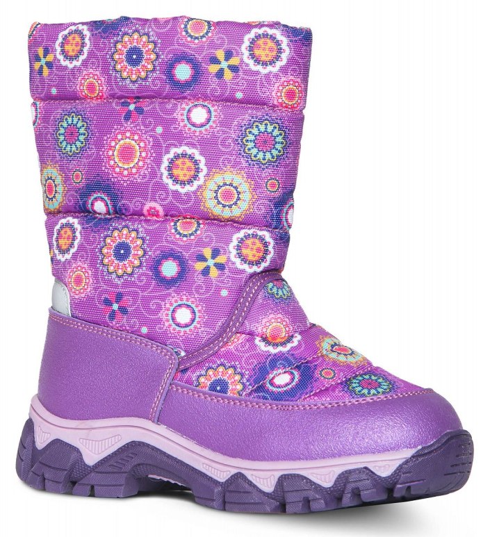 Эконика зимние сапоги лиловые