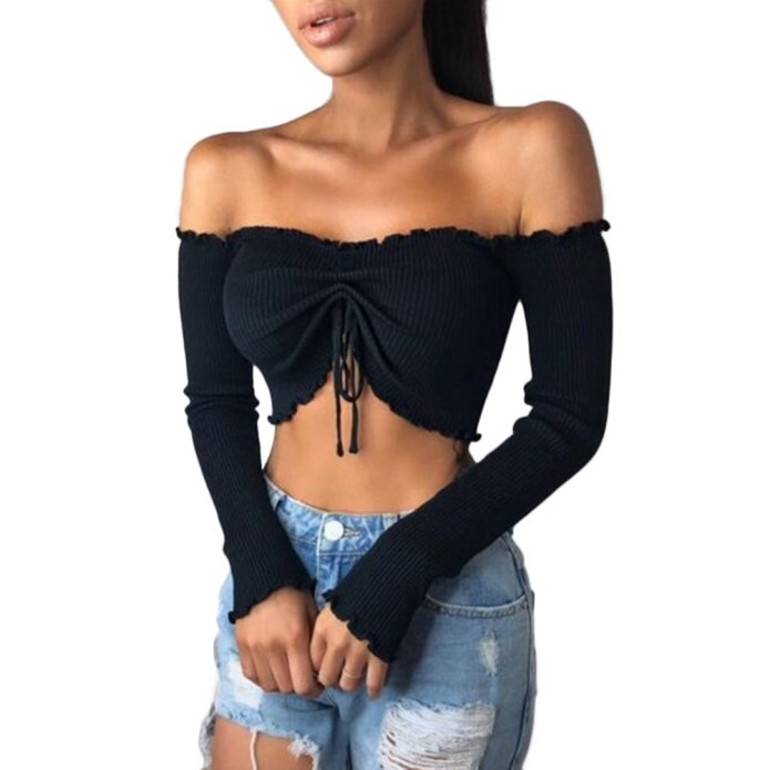 Кофта с открытыми плечами