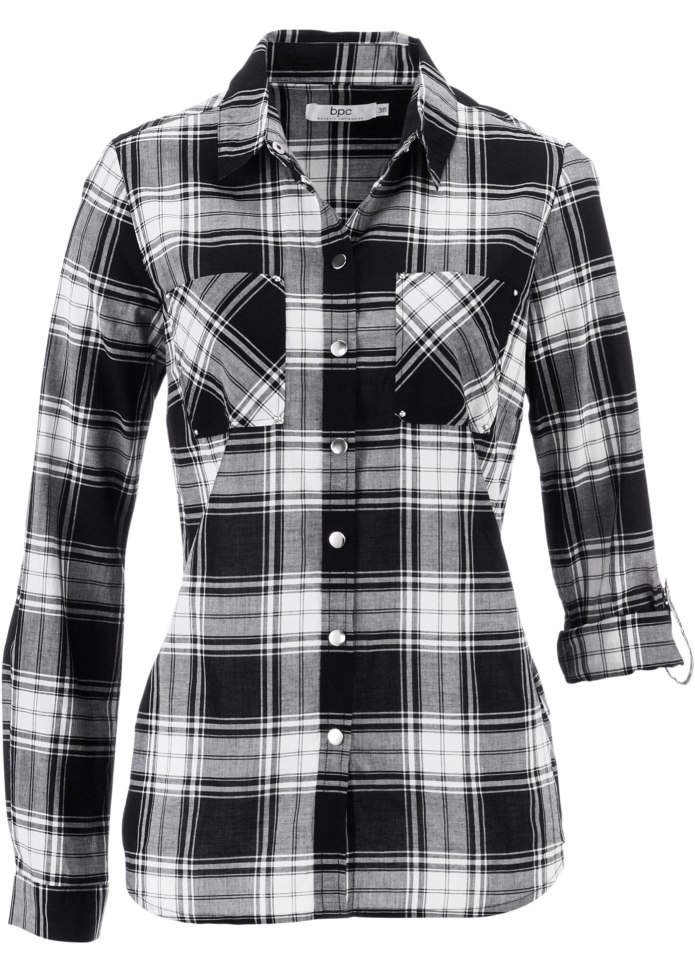 Клетчатая рубашка женская