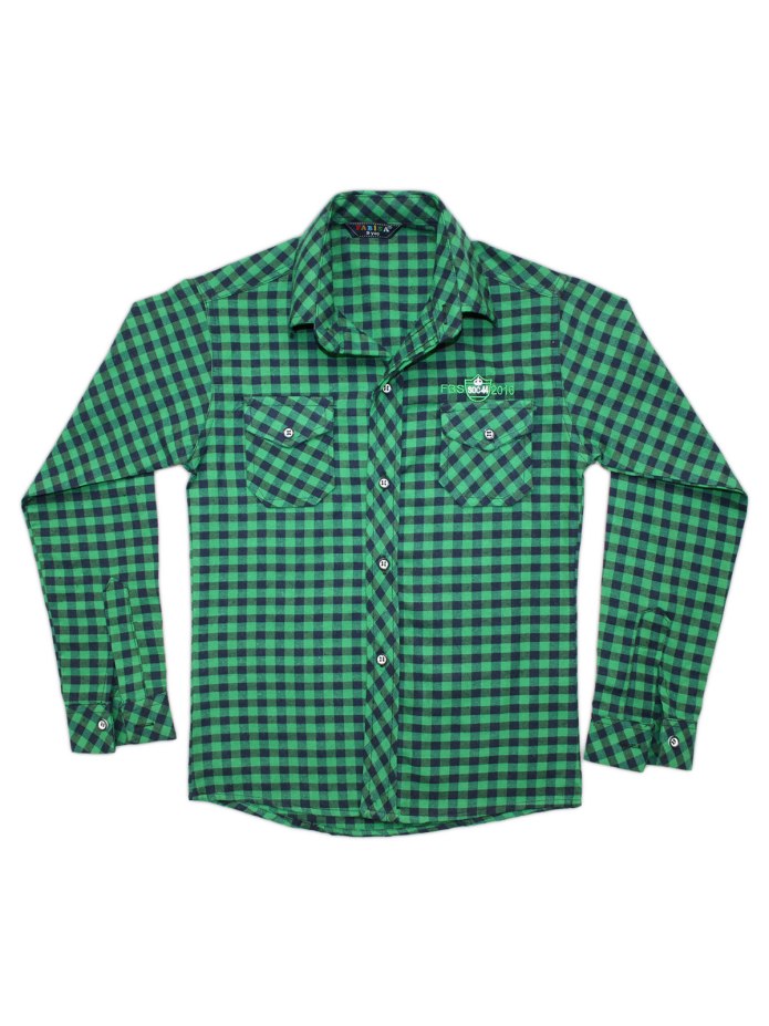 Клетчатая зеленая рубашка Модис