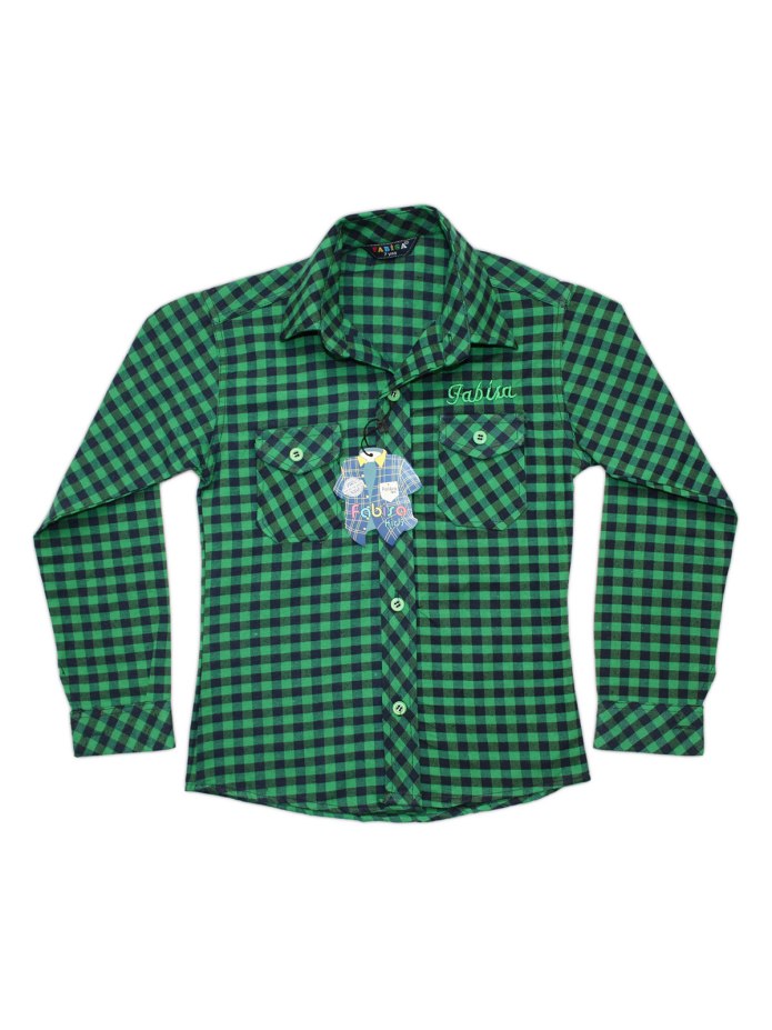 Зеленая рубашка в клетку Robe di Kappa y-XLARGE 152см
