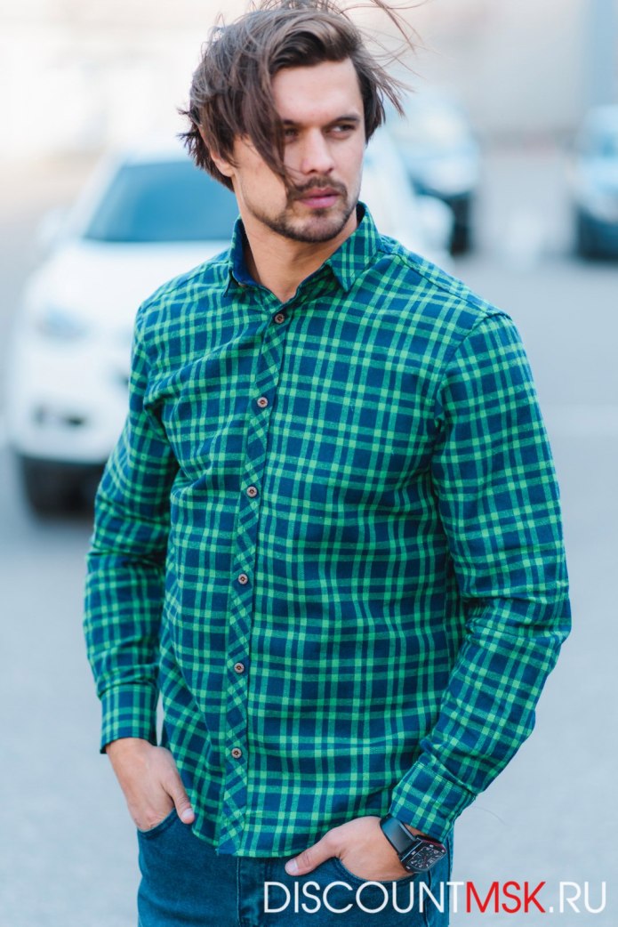 Dockers Khakis рубашка зеленая в клетку