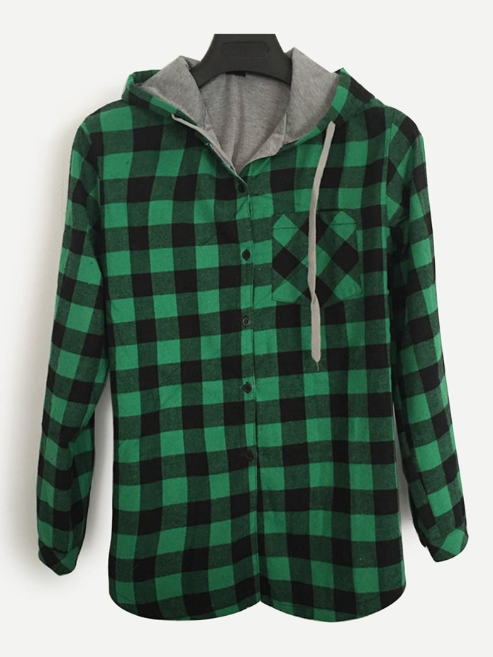 Plaid Shirt рубашка с капюшоном
