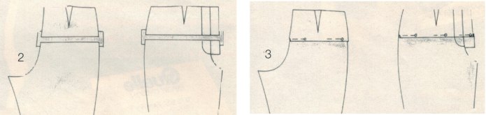 Укоротить посадку у брюк