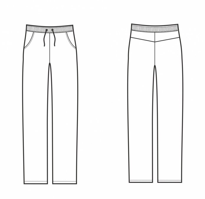 Технический эскиз брюк