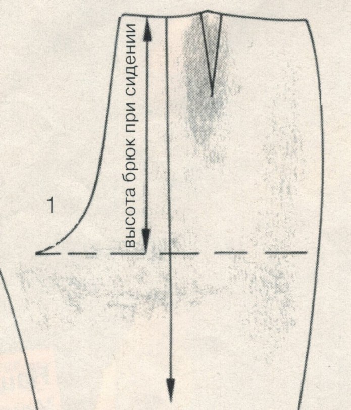 Увеличение выкройки брюк