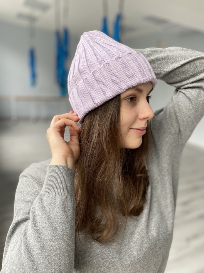 Берет желтый женский