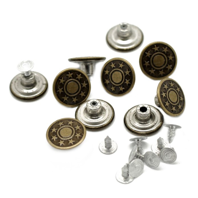 Пуговица джинс 17мм никель &