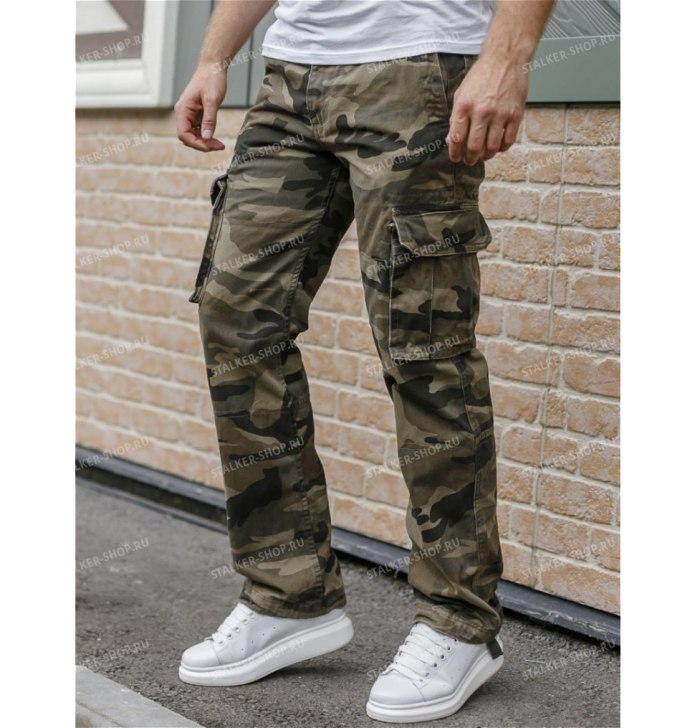 Мужские брюки карго в стиле милитари