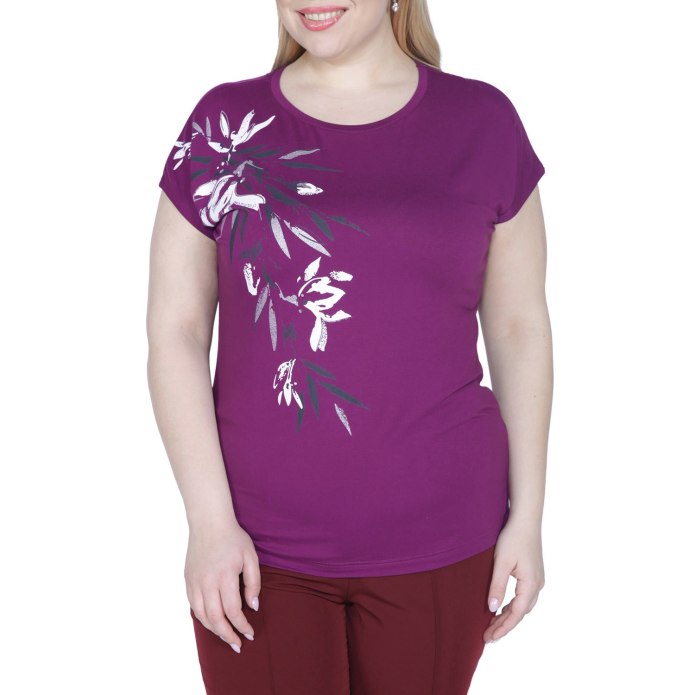 1-10-023-2 Блузка "мята" баклажановый