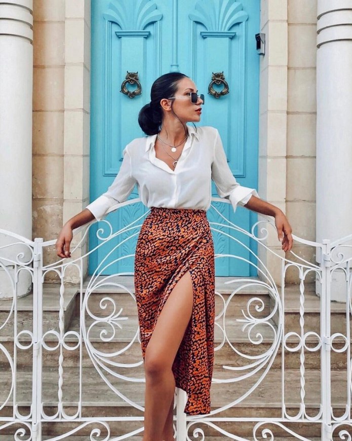 Образы с длинной юбкой