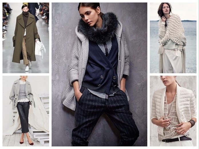 Сочетание разных фактур ткани в одежде