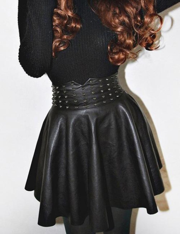Кожаная юбка