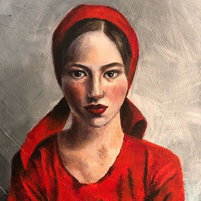 Девушка в красной косынке