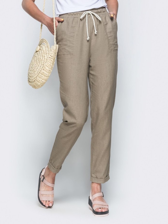 Льняные брюки женские 2022