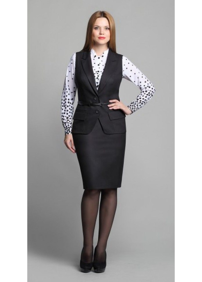 Жилетка женская классическая с юбкой