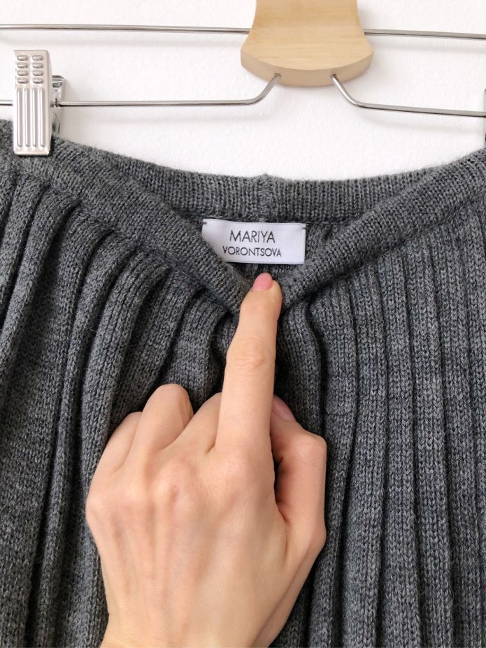 Трикотажная юбка плиссе