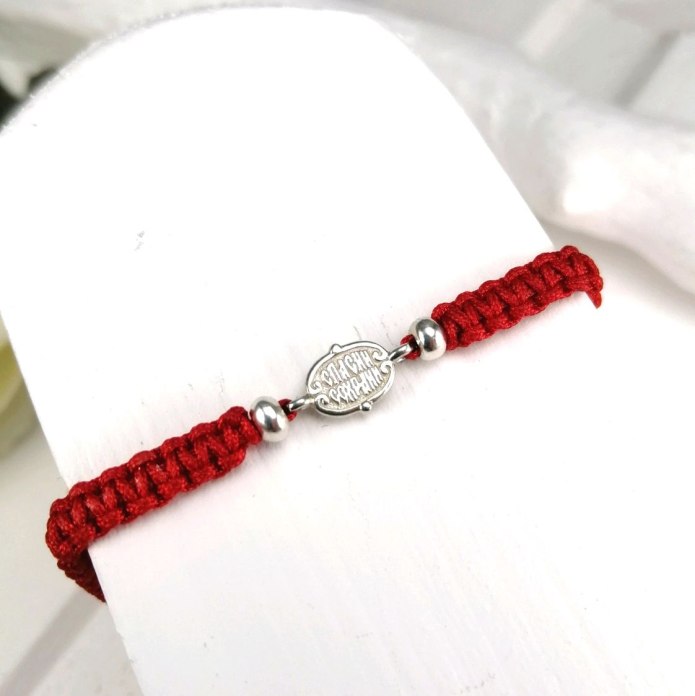 Браслет-оберег "красная нить" Клевер