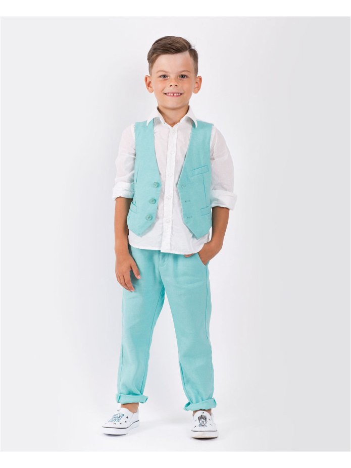 Мятный костюм для мальчика