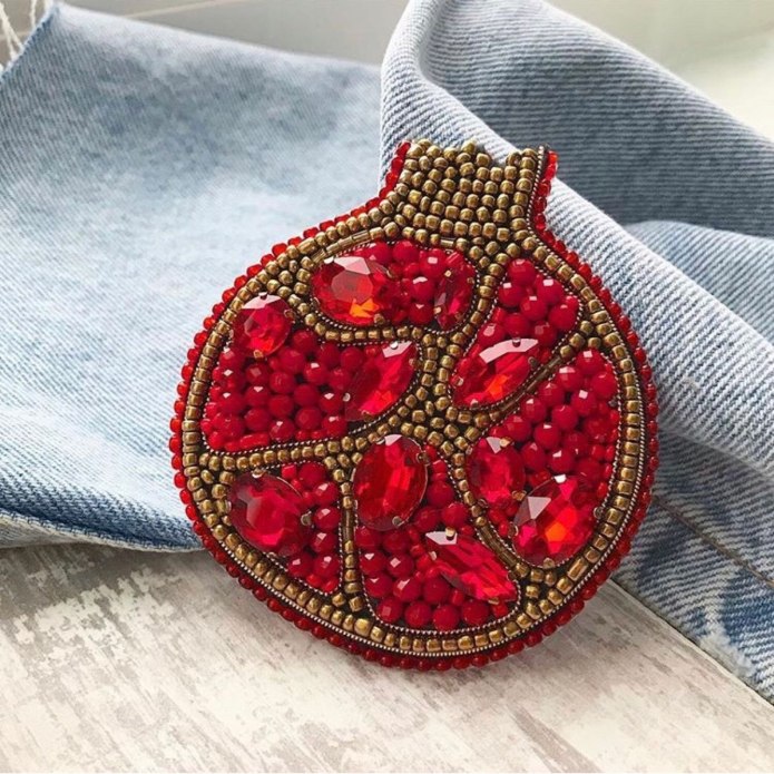 Санлайт броши с гранатом