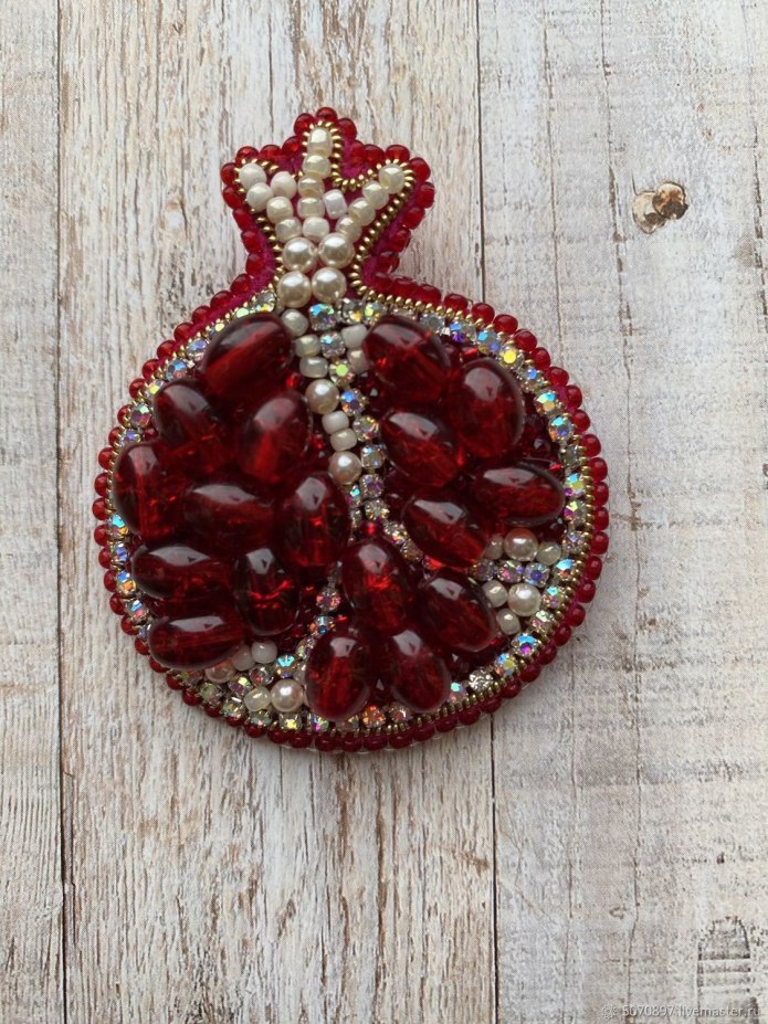 Брошь гранат Коноплина