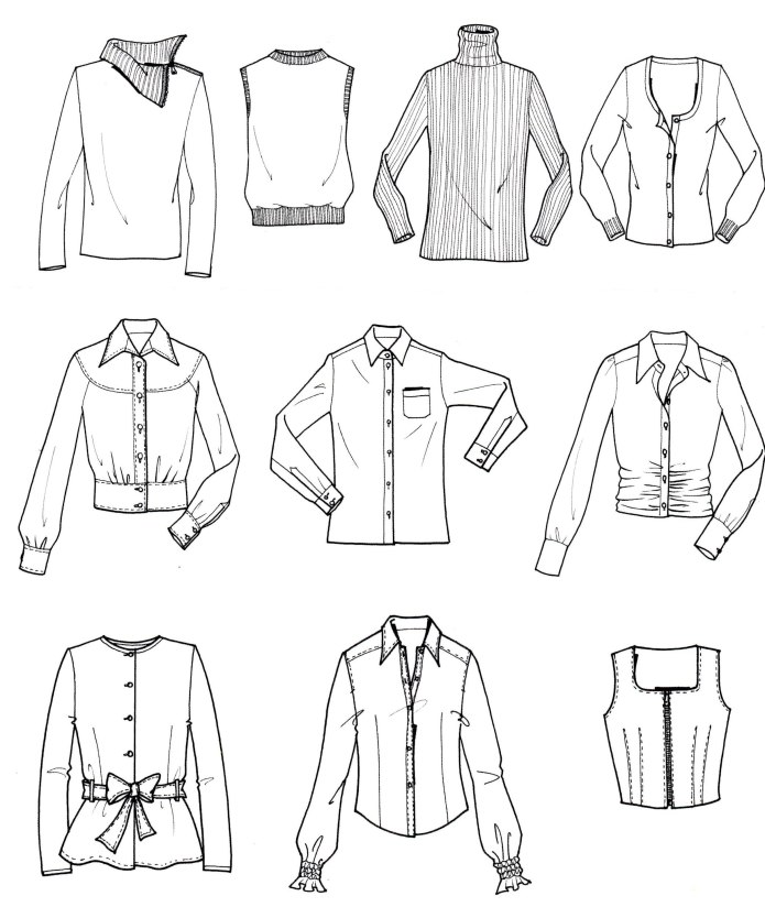 Свитер женский нарисовать