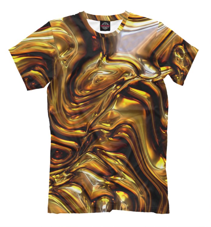 Золотая футболка мужская