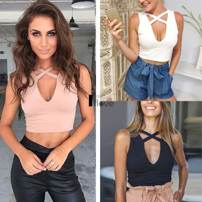 Бра топ с треугольным вырезом