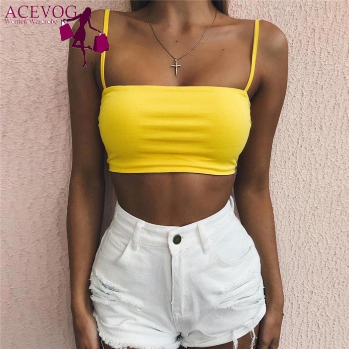 Топ желтый женский