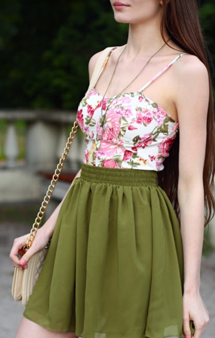 Бюстье топ с пышной юбкой