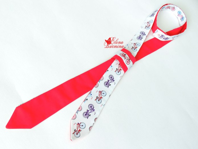 Кожаный галстук женский