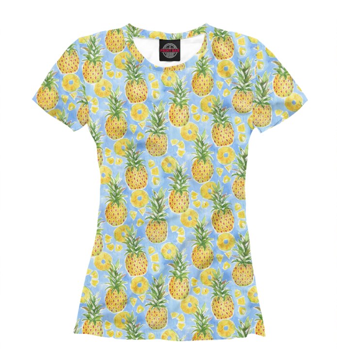 Футболка с ананасами женская