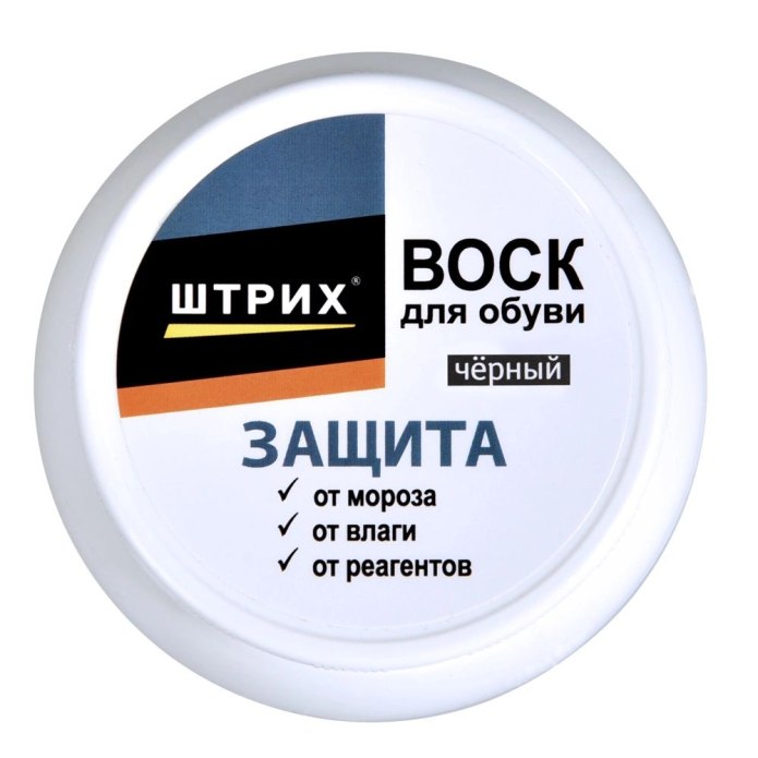 Воск для обуви бесцветный штрих, 55 мл