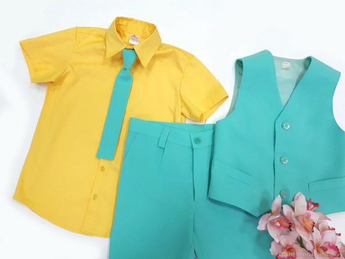 Детская рубашка желтая