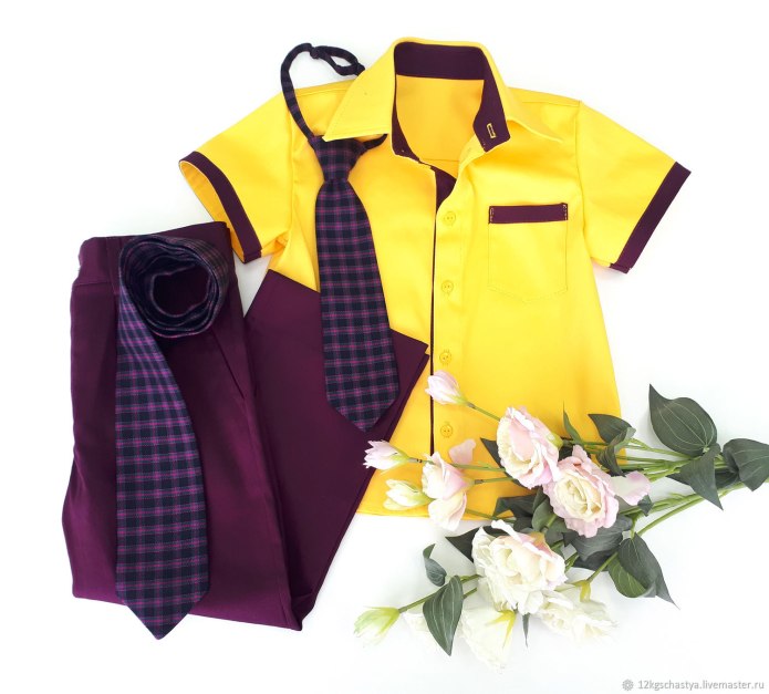 Желтая рубашка для мальчика