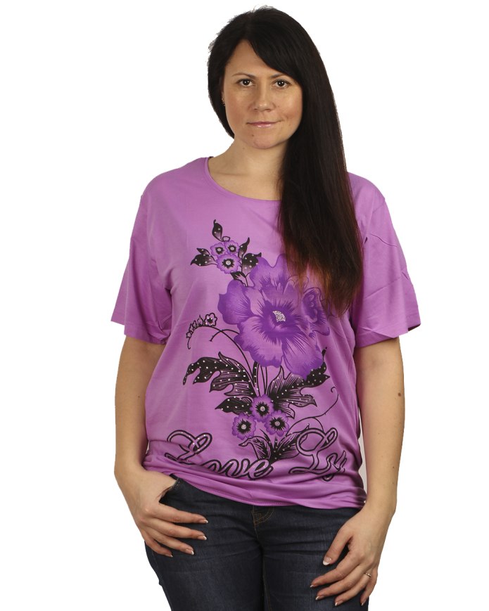 Сиреневая футболка мужская