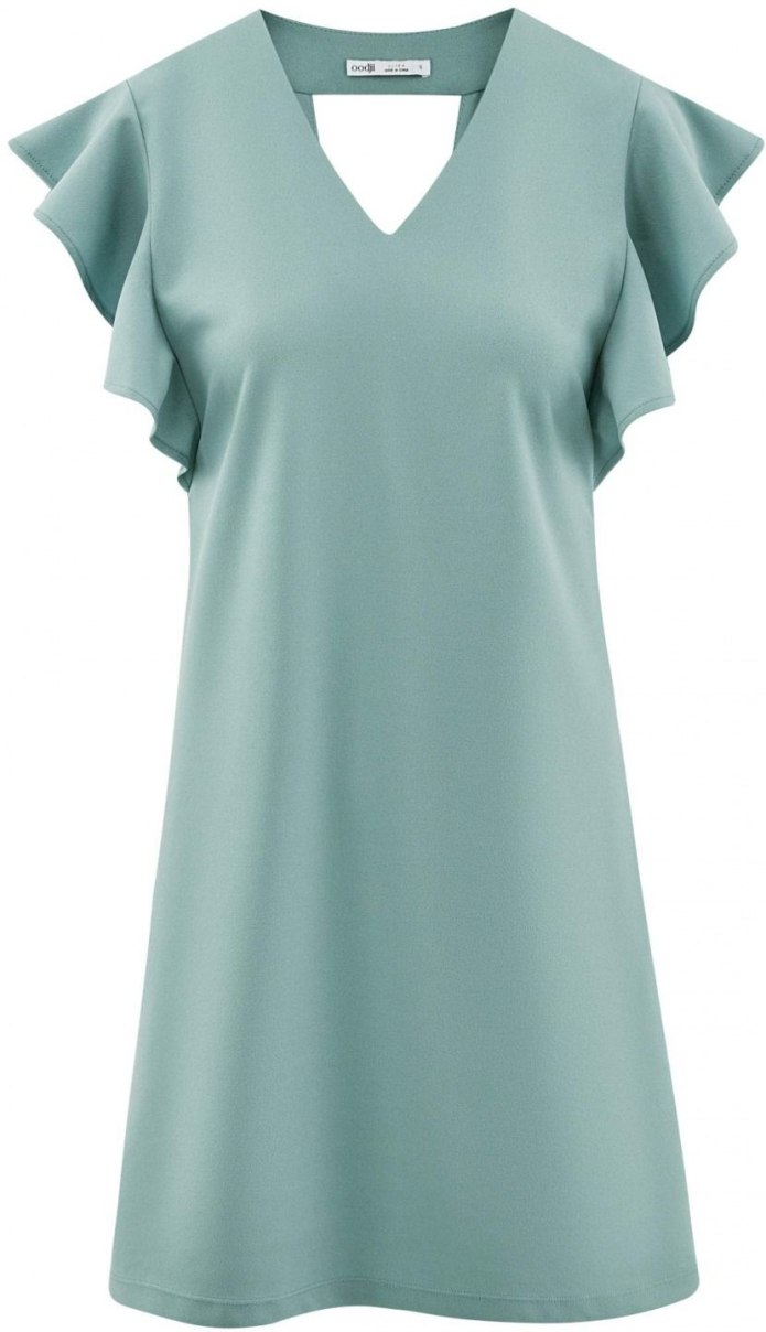 Платье oodji Ultra, цвет: голубой. 14005140/48053/7000n. Размер XXL (52)