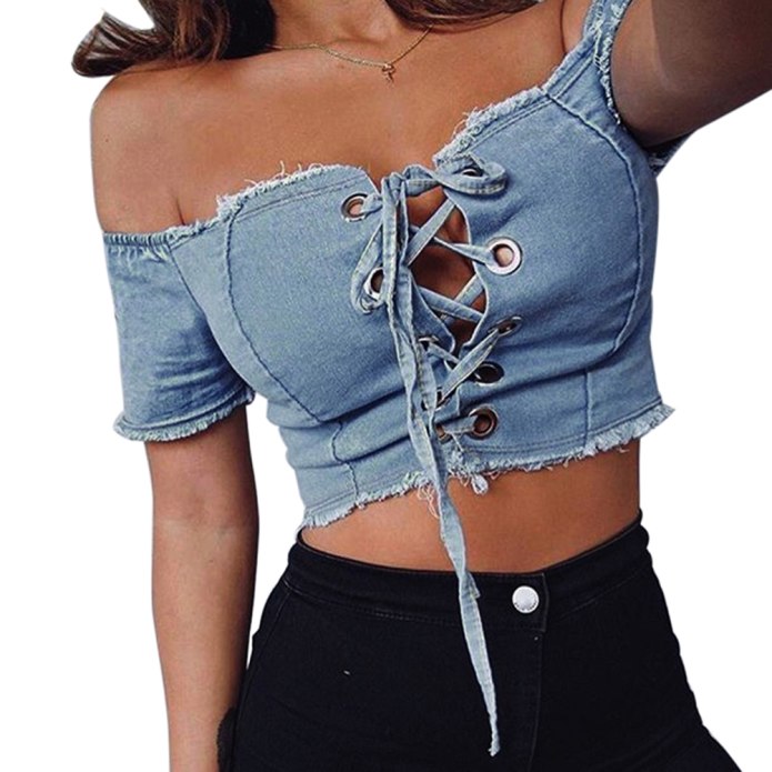 Кроп-топ бюстье черное