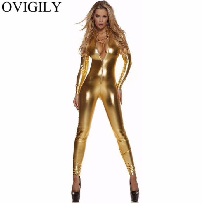 Latex Catsuit золотой