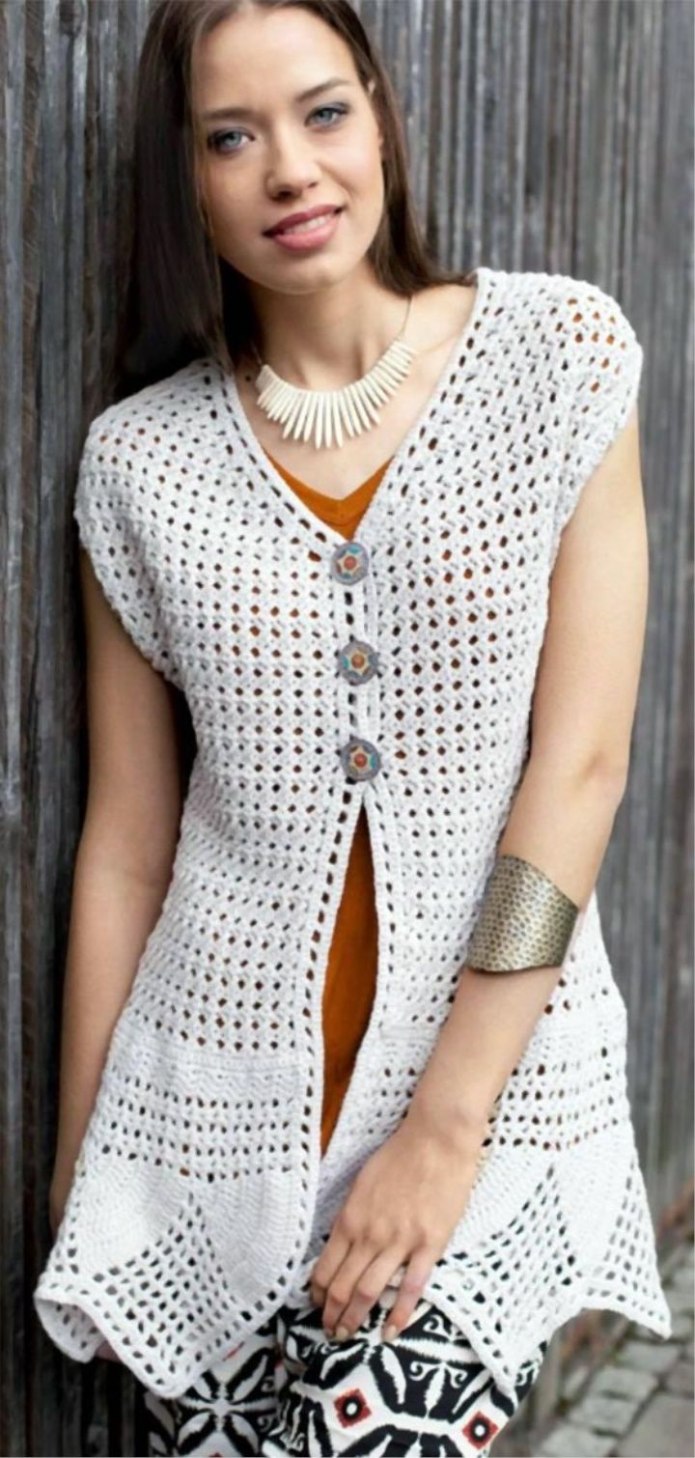 Жилет крючком