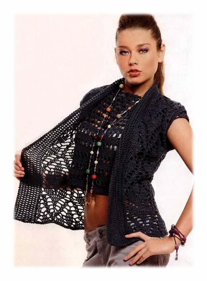 Жилет женский крючком