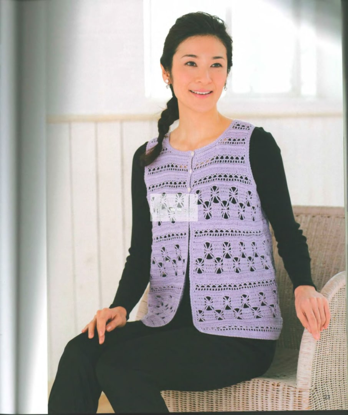 Жилет вязаный крючком