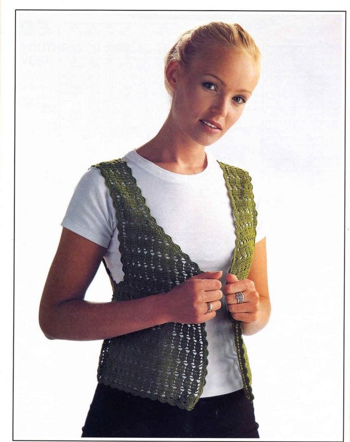 Жилет женский крючком